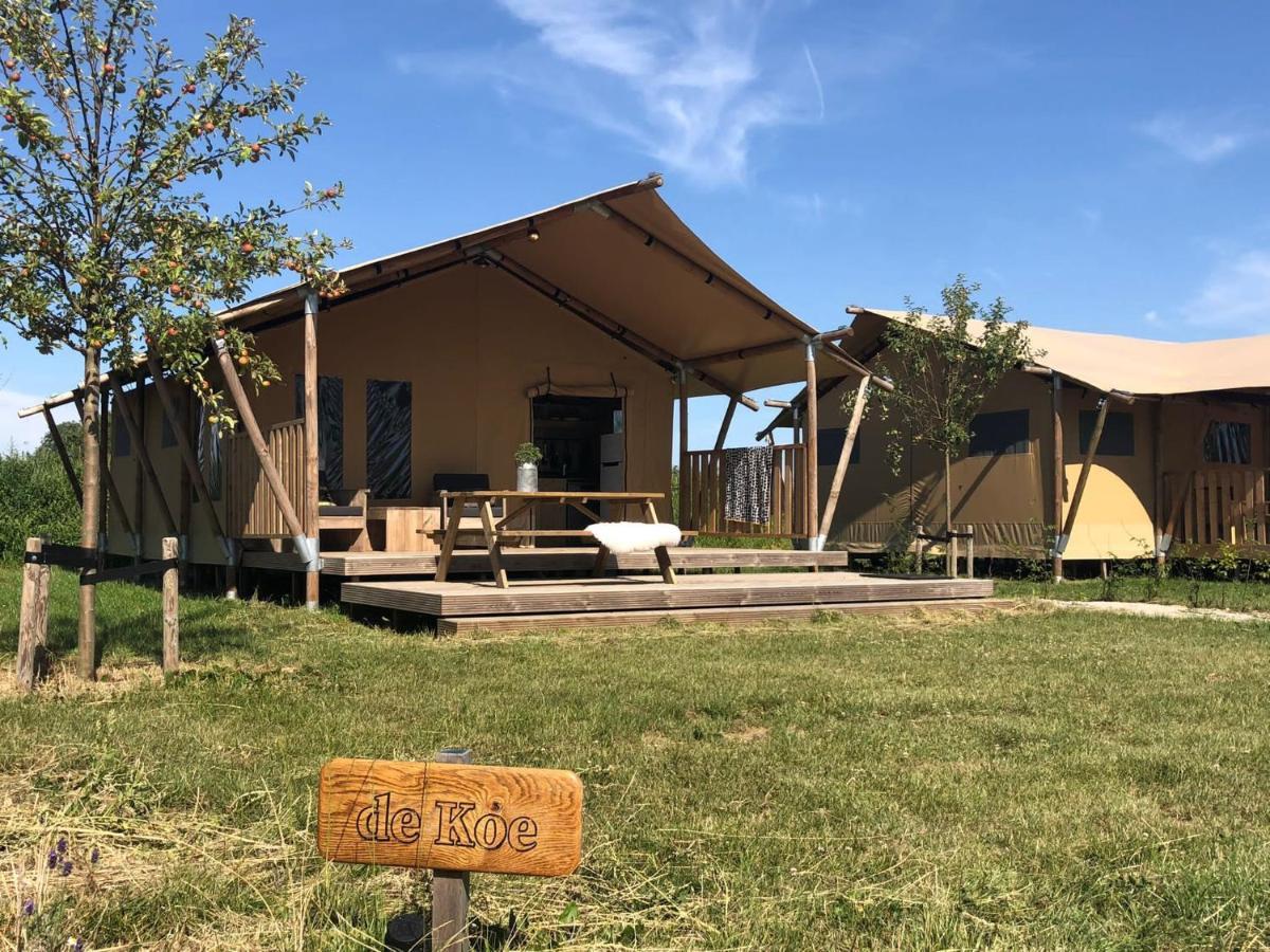 De Hazelaarshof Luxe Glampingtent Bij Natuurgebied De Millingerwaard Kekerdom Esterno foto